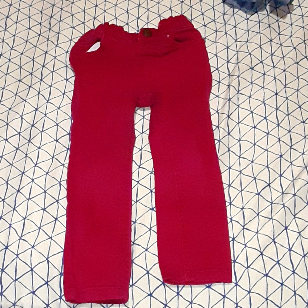 Kids Red Skinny Jeans